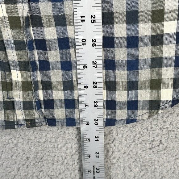 Boden Mens Button Down Gingham Check Plaid Shirt Size M Gray Blue Preppy - Picture 5 of 9